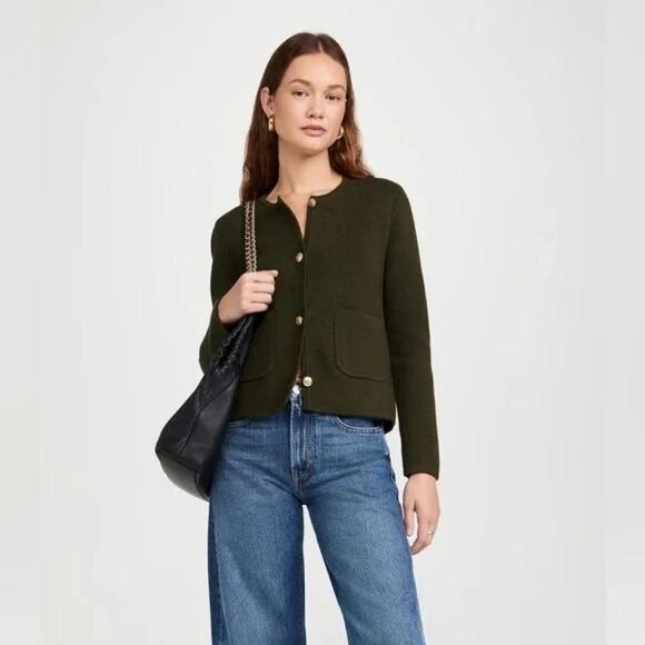 Alex Mill Sweaters - Alex Mill Paris Sweater Jacket Dark Green Size XS NWT
